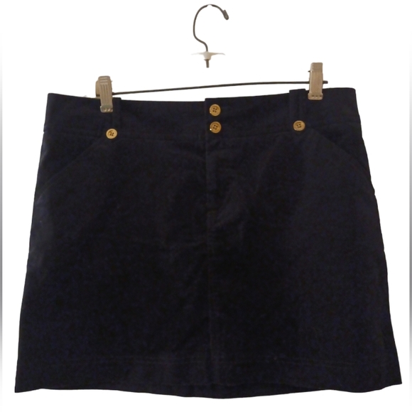 Lilly Pulitzer Dresses & Skirts - Lilly Pulitzer Black Corduroy A-line Skirt Size 8 Cotton
